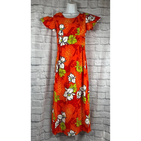 Vtg Momis Fashion Hawaiian Wedding Honeymoon Set Small Mens Shirt Matching Dress - Picture 12 of 16